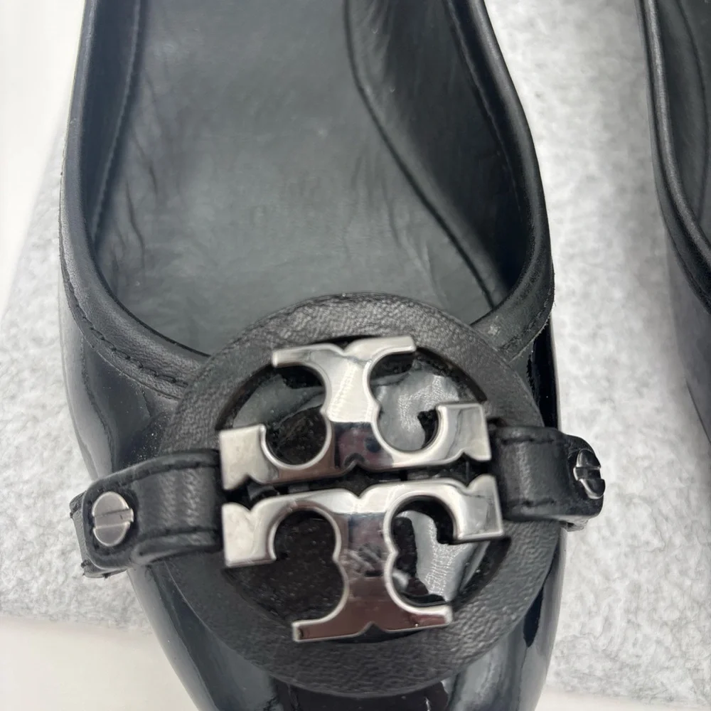 Tory Burch Black Loafers with Metallic‎ Accent